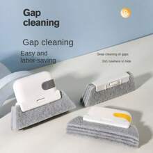 1pc Detachable Two-In-One Window & Door Track Brush Cleaning Tool For Glass Window Sill, Blind Spot, And Cracks - White - View 1