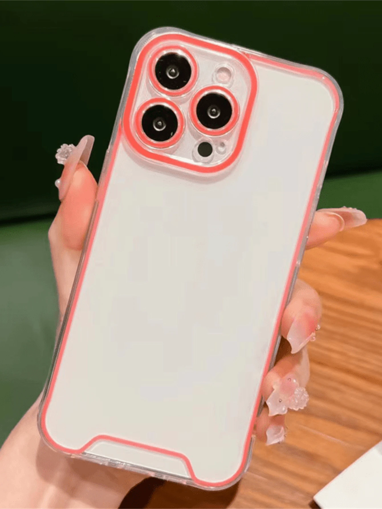 1pc Unique Luminous Clear Phone Case Full Protection Soft Phone Cover