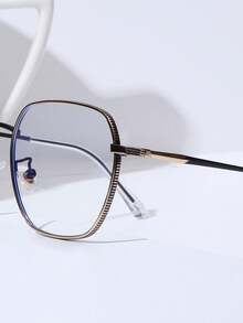 1 件装男士时尚齿轮框金属眼镜 - 彩色 - 查看 7