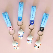 1pc Spaceman Pendant Soft Rubber Pendant Key Chain Cute Cartoon Fashion Style Car Keychain Bag Pendant Party Gift For Best Friend Girlfriend Son Daughter