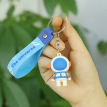 1pc Spaceman Pendant Soft Rubber Pendant Key Chain Cute Cartoon Fashion Style Car Keychain Bag Pendant Party Gift For Best Friend Girlfriend Son Daughter