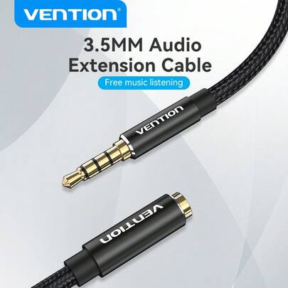 VENTION Headphone Extension Cable 3.5mm AUX Extension Cable Male To Female Audio Lead Nylon Braided Stereo Earphone Cord Audio Jack Extension Compatible With Laptop PC MP3 Player Speaker