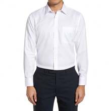 Camisa Social Manga Longa 100% Microfibra Masculina Branca - Branco - Visão 1