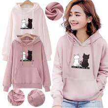Sudaderas Para Mujer Hoodie Con Capucha Afelpada Moda Casual - Rosa vieja - Ver 2