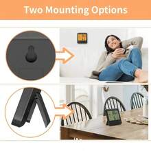 1pc Household Electronic Accurate Thermometer & Hygrometer, High Precision Baby Room Temperature Monitor, Suitable For Bedroom, Laboratory, Study Room, Living Room - Black - View 4