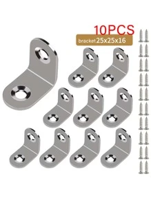 90-Degree Reinforced Stainless Steel Corner Brace Bracket For L-Shaped Shelf Support, Triangle Iron Fixed Bracket For Cupboard, Wardrobe