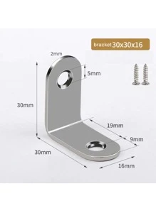 90-Degree Reinforced Stainless Steel Corner Brace Bracket For L-Shaped Shelf Support, Triangle Iron Fixed Bracket For Cupboard, Wardrobe