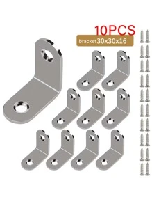 90-Degree Reinforced Stainless Steel Corner Brace Bracket For L-Shaped Shelf Support, Triangle Iron Fixed Bracket For Cupboard, Wardrobe