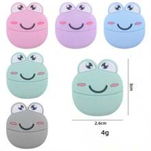 1只新款兒童藝術和手工藝品卡通青蛙造型矽膠珠,創意卡通兒童矽膠彩色珠,diy手工珠寶配件 - 藍色 - 查看 2