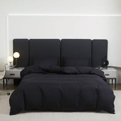 1pc Black Duvet Cover [No Pillowcases And No Fillings Included]
