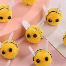 10 pièces/30 pièces Abeilles en feutre Décor en peluche d'abeille miniatures pour l'artisanat, décoration de révélation de genre d'abeille, vêtements, chapeau, cadeau, artisanat DIY