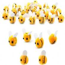 10 pièces/30 pièces Abeilles en feutre Décor en peluche d'abeille miniatures pour l'artisanat, décoration de révélation de genre d'abeille, vêtements, chapeau, cadeau, artisanat DIY