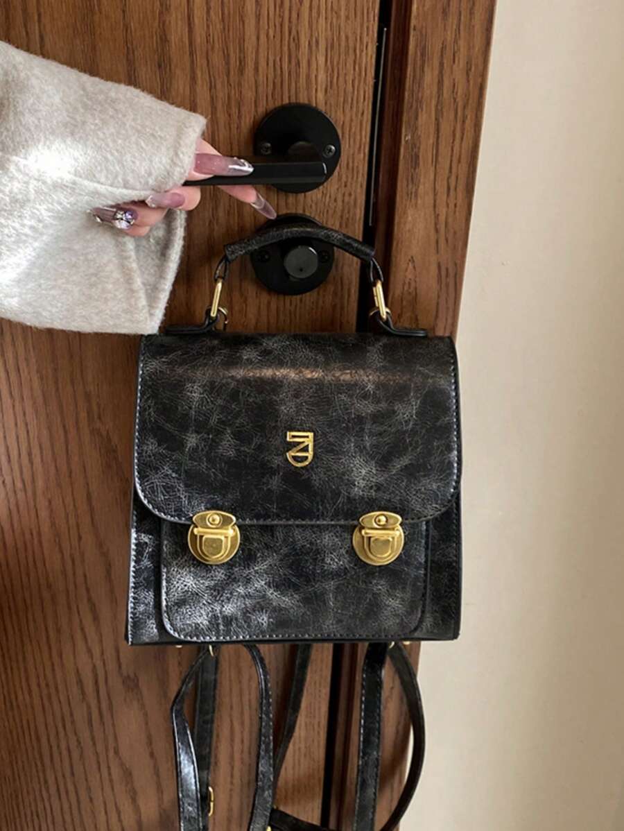 Women'S New Autumn/Winter Style, Stylish Classic Versatile Backpack - Black - View 1