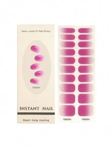 1 Caja De Pegatinas De Gel Para Uñas Uv Semicuradas, 20 Piezas Para Dedos De Manos Y Pies, Fáciles De Usar Y Quitar - Multicolor - Ver 5