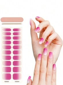 1 Caja De Pegatinas De Gel Para Uñas Uv Semicuradas, 20 Piezas Para Dedos De Manos Y Pies, Fáciles De Usar Y Quitar - Multicolor - Ver 2