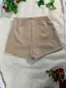 Women Shorts - Beige - View 2