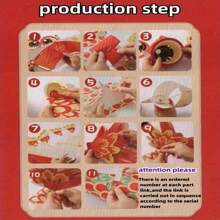 1pc Chinese New Year Diy Dragon Paper Lantern, New Year Lantern Making Material Set, Handmade Diy - Red - View 5