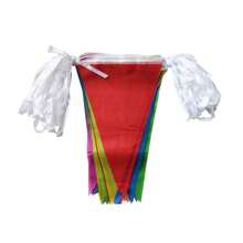 100pcs Colorful Triangle Patterned Flags, 50m In Length, Bunting Banner For Wedding, Celebration, Birthday Party, Home Decoration, Festival Decorations,Christmas