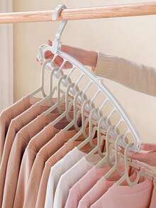 1個多功能11孔衣架,家用折疊神奇晾衣架,節省空間 - 白色 - 查看 6