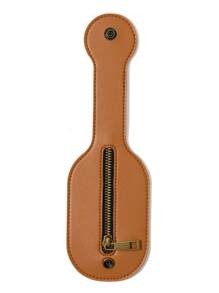 Brown Leather Self Defense Slapper Coin Bag, Boston Leather Slap Jack, Outdoor Coin Organizer - Brown - View 8