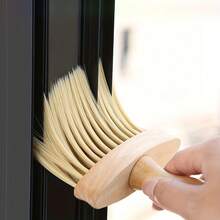 Wooden Home And Car Cleaning Brush - Great For Windows, Exterior, Dashboard, Detailing, And Office Cleaning! - Yellow - View 7