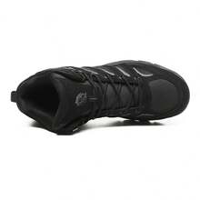 1pair New Style Outdoor Sports Wind Breathable Men's Hiking Boots High-Top Anti-Collision, Shock Absorption, Anti-Slip, Comfortable, Suitable For Travel, Training - Black - View 9