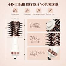 Travel Blow Dryer Brush In One, Mini Hot Air Brush, Hair 2 Inch One Step Hair Dryer And Styler Volumizer-Not Dual Voltage - Cắm Mỹ - Xem 5