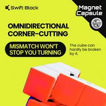 1入組55mm 3x3磁力迅捷魔術方塊,拼圖遊戲大挑戰,適合孩子、青少年和成人,是完美的禮物 - 多色 - Version 2 - 查看 7