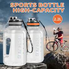 2200ml Tritan Sport Kettle Large GYM Bottle  1 Gallon Outdoor Travel Cycling Leakproof Water Bottle Cup 1.6 2.2 Liter - Green - View 2