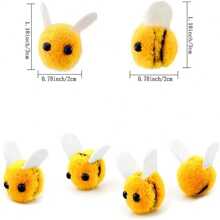 10 pièces/30 pièces Abeilles en feutre Décor en peluche d'abeille miniatures pour l'artisanat, décoration de révélation de genre d'abeille, vêtements, chapeau, cadeau, artisanat DIY