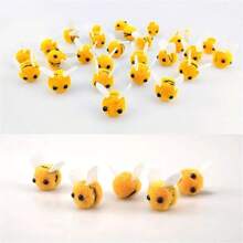 10 pièces/30 pièces Abeilles en feutre Décor en peluche d'abeille miniatures pour l'artisanat, décoration de révélation de genre d'abeille, vêtements, chapeau, cadeau, artisanat DIY