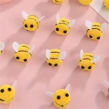 10 pièces/30 pièces Abeilles en feutre Décor en peluche d'abeille miniatures pour l'artisanat, décoration de révélation de genre d'abeille, vêtements, chapeau, cadeau, artisanat DIY
