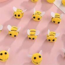 10 pièces/30 pièces Abeilles en feutre Décor en peluche d'abeille miniatures pour l'artisanat, décoration de révélation de genre d'abeille, vêtements, chapeau, cadeau, artisanat DIY