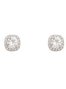 1對復古,簡約,優雅的s925純銀鍍14k圓形耳釘,鑲有鋯石裝飾,適合女性日常佩戴和場合婚禮訂婚新娘珠寶飾品 - 銀色 - 查看 2