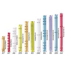 Multicolor O-Ring Clips For A4-A7 Sized Filofax Notebook, Detachable Metal Binder Clip For Pages Storage - Blue - View 2