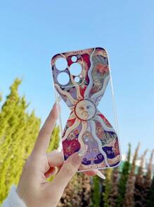 卡通太阳图案透明手机壳，兼容 11、 13 和 Galaxy A52 - 彩色 - 查看 6