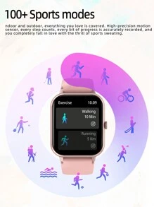 Đồng hồ thông minh LIFEBEE dành cho nam nữ, màn hình cảm ứng HD 1,83'', đồng hồ thông minh gọi điện không dây (Trả lời/Thực hiện cuộc gọi), theo dõi hoạt động, hơn 100 chế độ thể thao, máy đếm bước chân, cảnh báo tin nhắn, theo dõi thể dục thể thao - Hồng - Xem 4