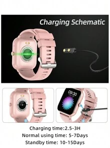 Đồng hồ thông minh LIFEBEE dành cho nam nữ, màn hình cảm ứng HD 1,83'', đồng hồ thông minh gọi điện không dây (Trả lời/Thực hiện cuộc gọi), theo dõi hoạt động, hơn 100 chế độ thể thao, máy đếm bước chân, cảnh báo tin nhắn, theo dõi thể dục thể thao - Hồng - Xem 7