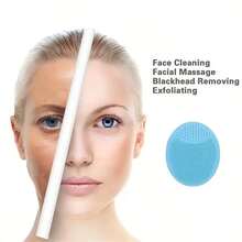 1入嬰兒浴清潔刷,手動矽膠臉部潔面刷墊,便攜美容臉部潔面刷,深層潔淨＆溫和去角質,肌膚按摩 - 玫紅色 - 查看 6