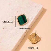 1pair New Fashionable Delicate Pink Round Shaped Stud Earrings With High-End Quality For Women - Multicolor - View 22