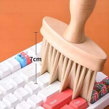 Wooden Home And Car Cleaning Brush - Great For Windows, Exterior, Dashboard, Detailing, And Office Cleaning! - Yellow - View 3