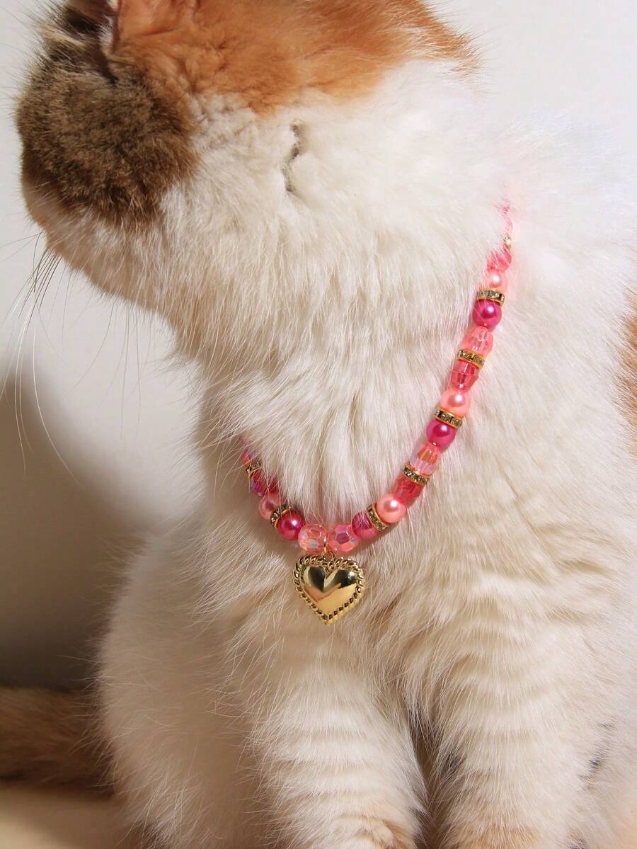 1 Collar De Perlas Adecuado Para Gatos Y Perros - Multicolor - Ver 1