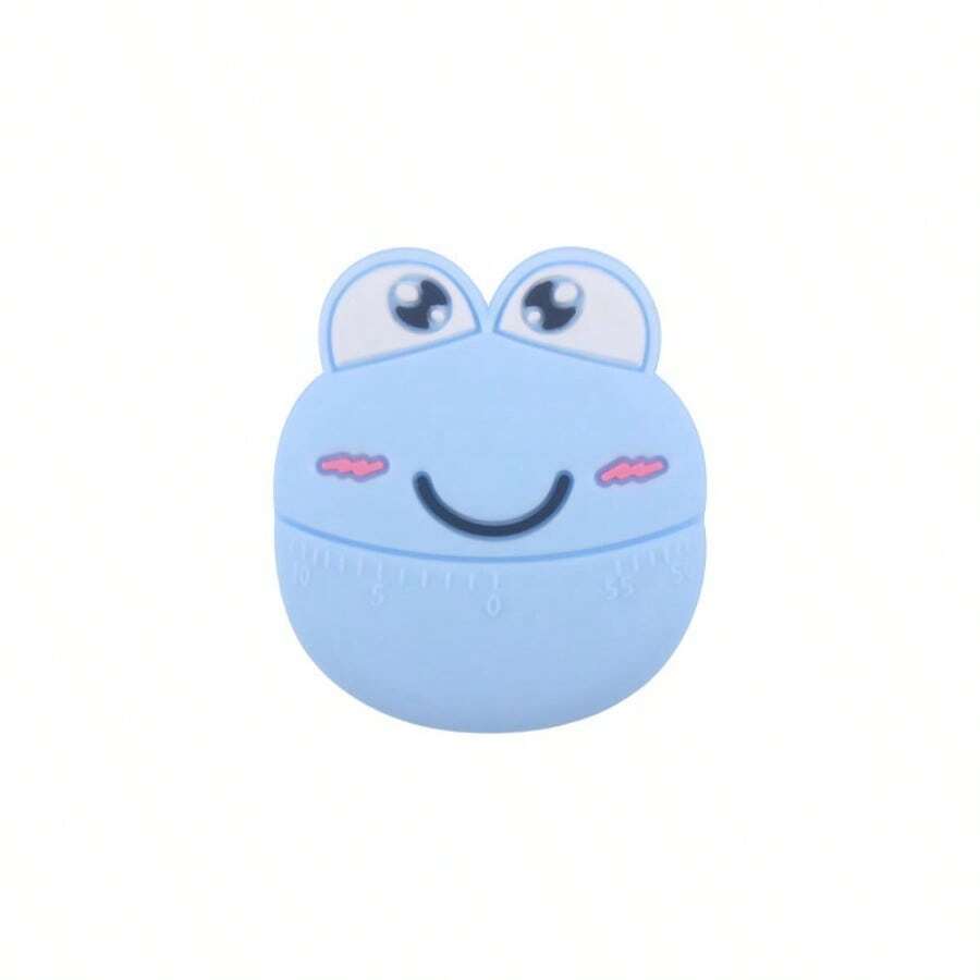 1只新款兒童藝術和手工藝品卡通青蛙造型矽膠珠,創意卡通兒童矽膠彩色珠,diy手工珠寶配件 - 藍色 - 查看 1