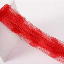 Small Heart Decorative Door Curtains Partition Curtain Wedding Room Decor - Red - View 4