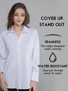 8入組可重複使用可清洗圓形乳頭貼,超薄奶頭貼 - 杏色 - 查看 9