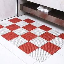 Bathroom Non-Slip Mat, Hollow Out Design Shower Mat, Waterproof Bathtub Mat, Toilet Rug & Foot Mat - White - View 2