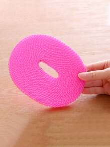 1PC Clothes Drying Rope, Drying Quilt Covers, Balcony Windproof And Anti Slip Fabric Rope, Freely Punching Indoor And Outdoor Clothes Hanging Rope - Green - View 9