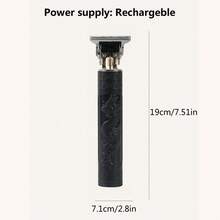 配有鋰電池 / 油頭推t9的便攜式電動剃須刀,附帶充電線 - 黑色 - 查看 2