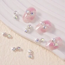 2 件 3D AB 彩色宝石蝴蝶结设计 Y2K 美甲饰品 奢华复活节礼物、母亲节礼物、2023 年春季设计、母亲节珠宝、指甲 DIY 饰品、美甲 DIY 工艺品、指甲水钻、美甲珠宝、婚礼准备用品 美甲用品 - 粉色 - 查看 2