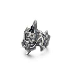 2pcs/Set Skull & Gun Shaped Punk Vintage Style Open Ring, Suitable For Men's Daily Wear - Gun Black - View 7